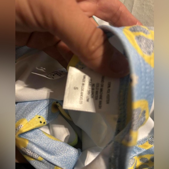 LUCY IN THE SKY one piece swimsuit in blue lemon size S NWOT - Picture 6 of 7